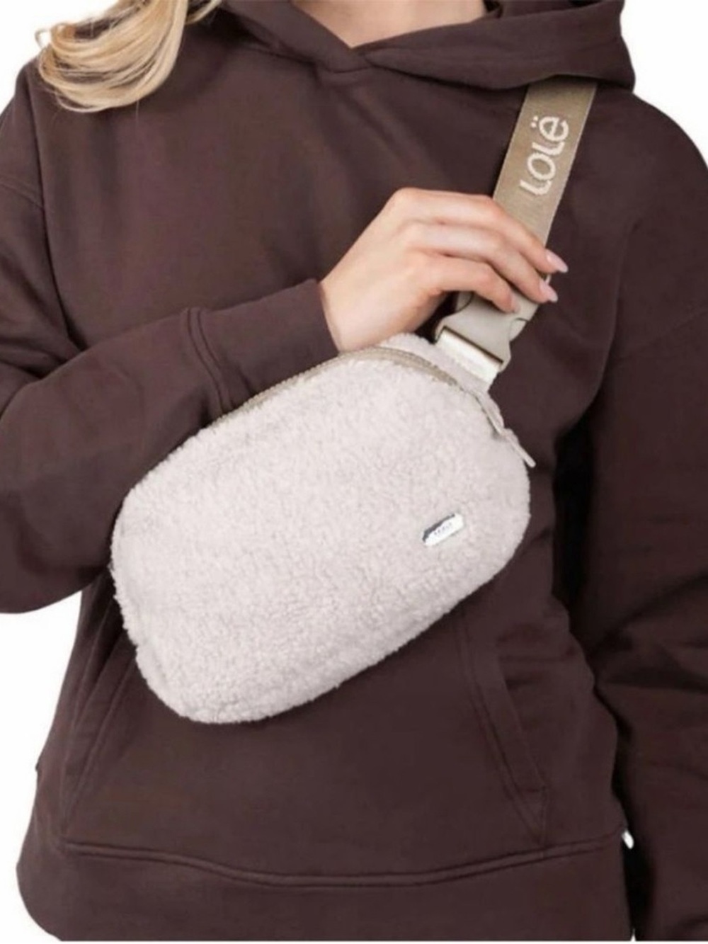 Lole Sherpa Crossbody Belt Bag - Beige Colour - Adjustable Strap